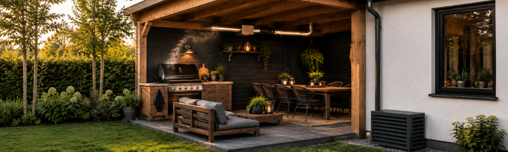 Hoe ventileer je tijdens het BBQ'en onder de veranda?
