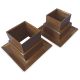 Vierkante deurroosters 29 x 29mm - kunststof bruin - set van 4 stuksthumbnail