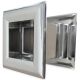 Vierkante deurroosters 29 x 29mm - kunststof chrome - set van 4 stuksthumbnail