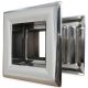 Vierkante deurroosters 29 x 29mm - kunststof chrome - set van 4 stuksthumbnail