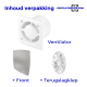 Pro-Design badkamer/toilet ventilator - TREKKOORD (KW100W) - Ø 100mm - RVS *Bold-Line*thumbnail Pro-Design badkamer/toilet ventilator - TREKKOORD (KW100W) - Ø 100mm - RVS *Bold-Line*thumbnail