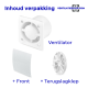Pro-Design badkamer/toilet ventilator - STANDAARD (KW100) - Ø100mm - kunststof - witthumbnail Pro-Design badkamer/toilet ventilator - STANDAARD (KW100) - Ø100mm - kunststof - witthumbnail