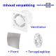 Pro-Design badkamerventilator - TIMER + VOCHTSENSOR (KW125H) - Ø 125mm - RVS gebogen thumbnail Pro-Design badkamerventilator - TIMER + VOCHTSENSOR (KW125H) - Ø 125mm - RVS gebogen thumbnail