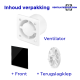 Pro-Design badkamer/toilet ventilator - STANDAARD (KW125) - Ø125mm - vlak GLAS - glans zwartthumbnail Pro-Design badkamer/toilet ventilator - STANDAARD (KW125) - Ø125mm - vlak GLAS - glans zwartthumbnail