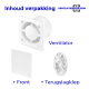 Pro-Design badkamer/toilet ventilator - TIMER + VOCHTSENSOR (KW100H) - Ø100mm - vlak kunststof - witthumbnail