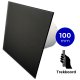 Pro-Design badkamer/toilet ventilator - TREKKOORD (KW100W)  - Ø 100mm - vlak GLAS - mat zwartthumbnail