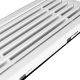 Wandrooster met volumeregelaar t.b.v. 600 x 150mm - staal - WIT RAL9003thumbnail Wandrooster met volumeregelaar t.b.v. 600 x 150mm - staal - WIT RAL9003thumbnail