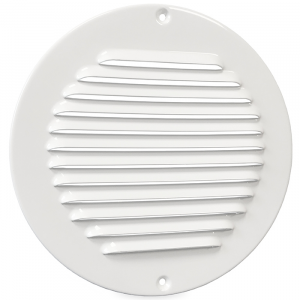 Aluminium rond schoepenrooster opbouw - 200mm WIT (1-R200W)