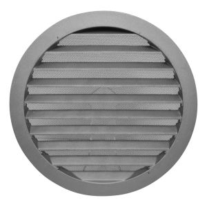 Rond buitenluchtrooster aluminium Ø250mm met fijnmazig gaas