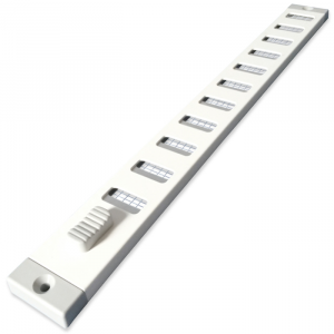 Aluminium afsluitbaar schuifrooster opbouw 750x30mm wit Aluminium afsluitbaar schuifrooster opbouw 750x30mm wit