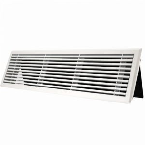 Wandrooster met volumeregelaar t.b.v. 800 x 150mm - staal - WIT RAL9003