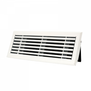 Wandrooster met volumeregelaar t.b.v. 300 x 100mm - staal - WIT RAL9003