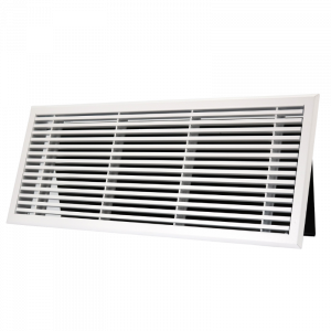 Wandrooster met volumeregelaar t.b.v. 500 x 200mm - staal - WIT RAL9003