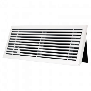Wandrooster met volumeregelaar t.b.v. 400 x 150mm - staal - WIT RAL9003 Wandrooster met volumeregelaar t.b.v. 400 x 150mm - staal - WIT RAL9003