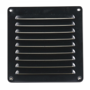 Aluminium schoepenrooster opbouw 155 x 155mm - Zwart (1-1616Z)