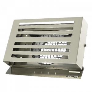 Design gevelkap PREMIUM LINE -BETA- Ø 200mm met grofmazig gaas - WIT RAL9010