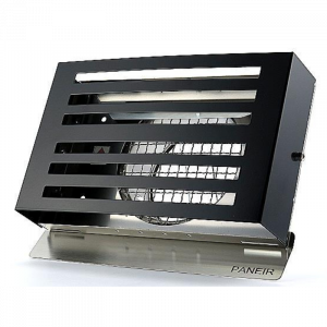 Design gevelkap PREMIUM LINE -BETA- Ø 160mm met grofmazig gaas - ZWART RAL7021