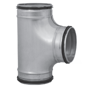 T-stuk 90º met afdichtingsrubber Ø 180mm - Ø 180mm - Ø 180mm