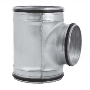 T-stuk 90º met afdichtingsrubber Ø 160mm - Ø 160mm - Ø 80mm OP=OP