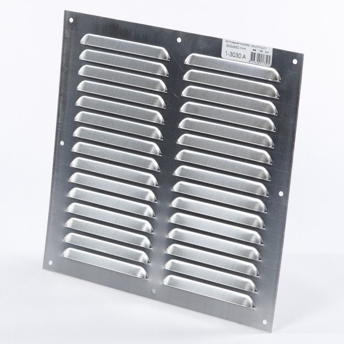 Aluminium schoepenrooster opbouw 300 x 300mm - ALU (1-3030A) Aluminium schoepenrooster opbouw 300 x 300mm - ALU (1-3030A)