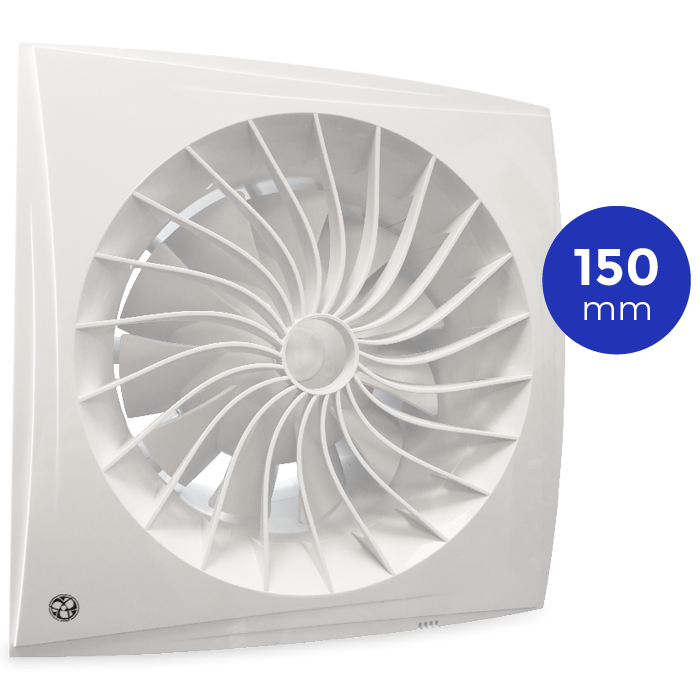 [TweedeKans] Badkamer ventilator Blauberg Sileo - Ø 150mm - 2-standen - STANDAARD (SILEO150)
