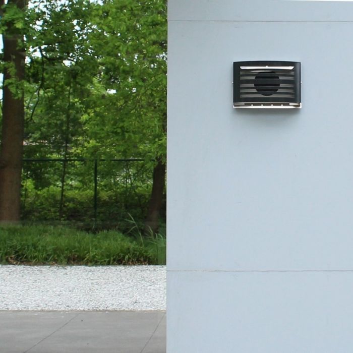 [Tweedekans] Design gevelkap PREMIUM LINE -ALFA- Ø 150mm met terugslagklep - ZWART RAL7021