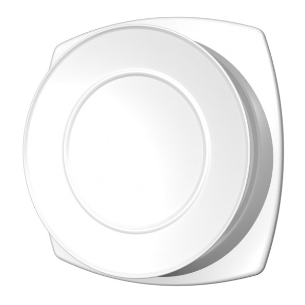 Verstelbaar kunststof ventilatierooster met flens Ø200mm - wit - TOEVOER