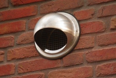 Bolrooster RVS Ø 200mm met grofmazig gaas - hoge doorlaat Bolrooster RVS Ø 200mm met grofmazig gaas - hoge doorlaat