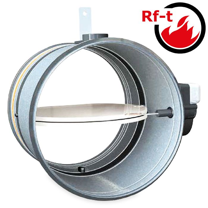 Brandklep Ø 125mm, handbediening met smeltlood bij 72°C + veer Brandklep Ø 125mm, handbediening met smeltlood bij 72°C + veer