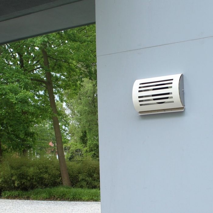 Design gevelkap PREMIUM LINE -DELTA- Ø 150mm met grofmazig gaas - WIT RAL9010 Design gevelkap PREMIUM LINE -DELTA- Ø 150mm met grofmazig gaas - WIT RAL9010