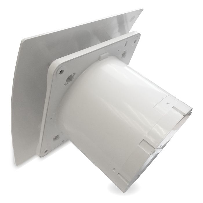 Pro-Design badkamer/toilet ventilator - TREKKOORD (KW125W) - Ø 125mm - kunststof - wit