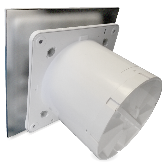 Pro-Design badkamer/toilet ventilator - STANDAARD (KW100) - Ø100mm - RVS vlak Pro-Design badkamer/toilet ventilator - STANDAARD (KW100) - Ø100mm - RVS vlak