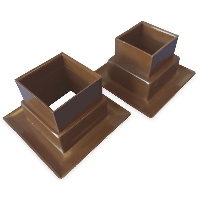 Vierkante deurroosters 29 x 29mm - kunststof bruin - set van 4 stuks