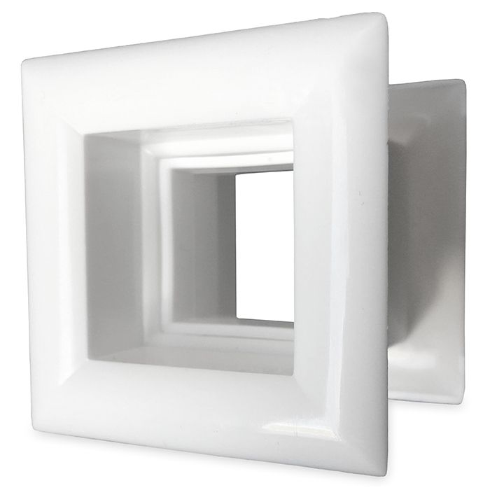Vierkante deurroosters 29 x 29mm - kunststof wit - set van 3 stuks Vierkante deurroosters 29 x 29mm - kunststof wit - set van 3 stuks