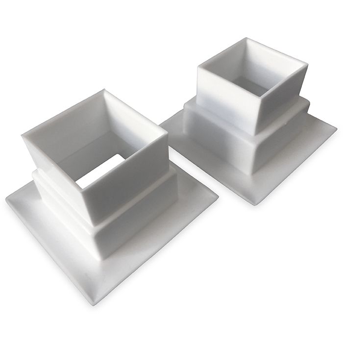 Vierkante deurroosters 29 x 29mm - kunststof wit - set van 4 stuks Vierkante deurroosters 29 x 29mm - kunststof wit - set van 4 stuks
