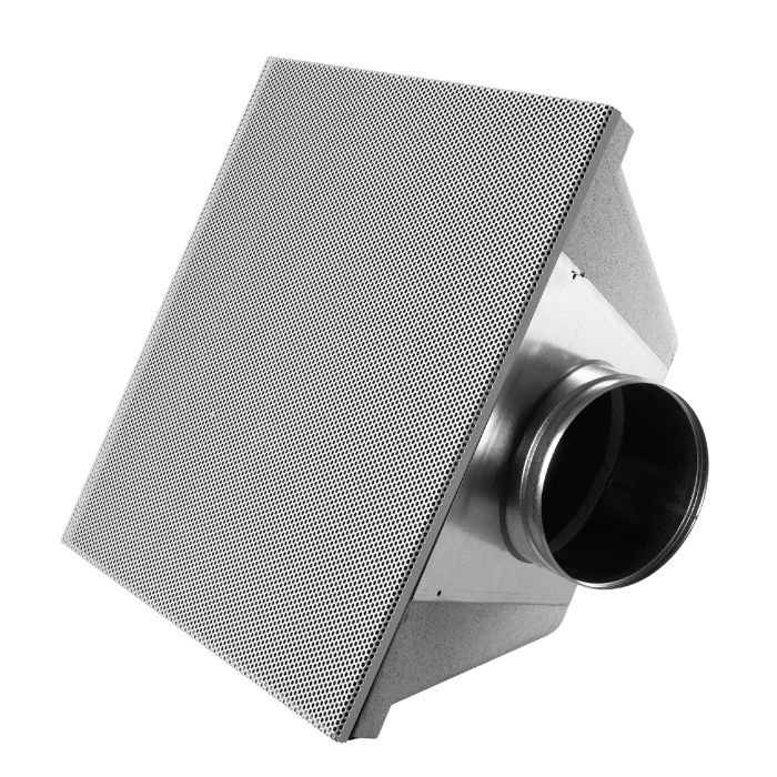 Afvoerplenum "EasyPlenum" - 125mm - Met geperforeerd rooster