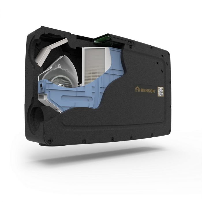 Renson Flux+ flat 225 WTW unit - 225m3/h - met geïntegreerde vocht, CO2 en VOC sensoren Renson Flux+ flat 225 WTW unit - 225m3/h - met geïntegreerde vocht, CO2 en VOC sensoren