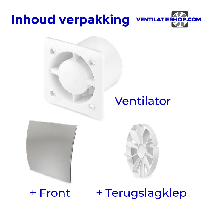 Pro-Design badkamer/toilet ventilator - STANDAARD (KW100) - Ø100mm - RVS gebogen Pro-Design badkamer/toilet ventilator - STANDAARD (KW100) - Ø100mm - RVS gebogen