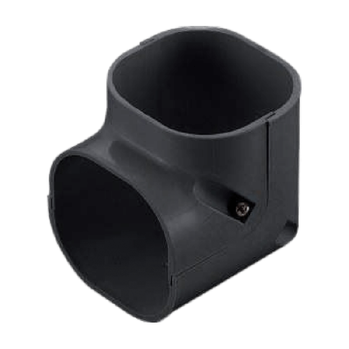 Airco korte stijgende bocht 90 graden - ZWART (SCM-77-K)