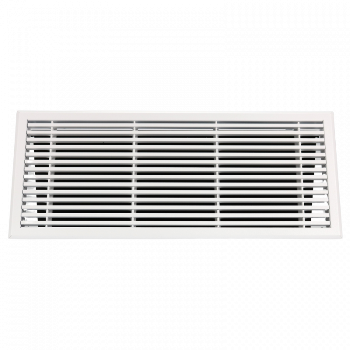 Wandrooster met volumeregelaar t.b.v. 500 x 200mm - staal - WIT RAL9003