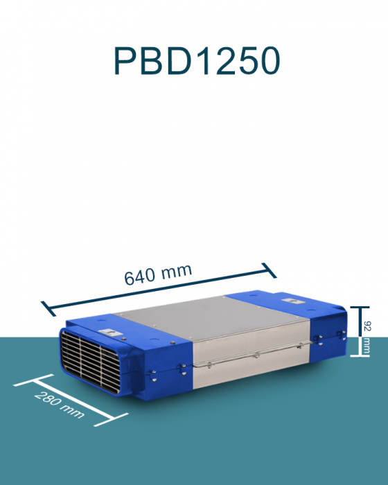 PuriVent DOMINO filter voor kookplaat met ingebouwde afzuiging - 1250 m3/h - 280 x 92mm