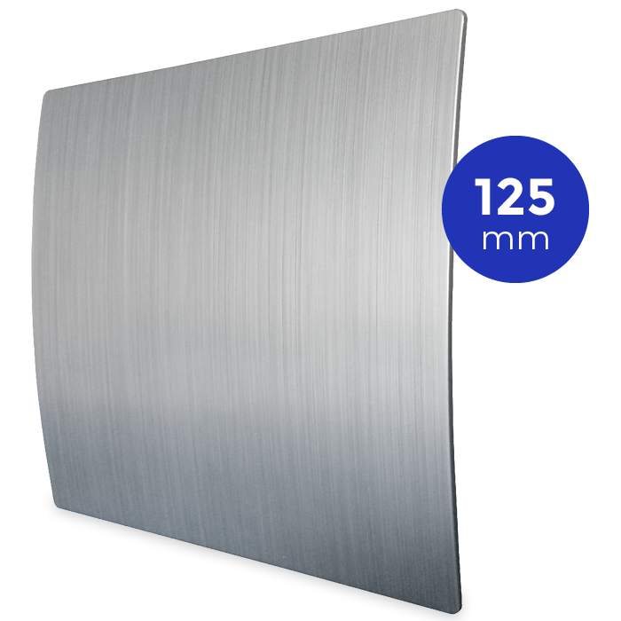 Design ventilatierooster vierkant (afvoer & toevoer) Ø125mm - kunststof - zilver Design ventilatierooster vierkant (afvoer & toevoer) Ø125mm - kunststof - zilver