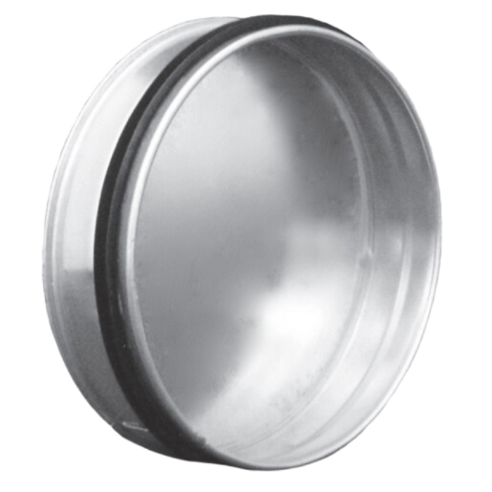 Deksel met afdichtingsrubber voor spirobuis Ø 125mm Deksel met afdichtingsrubber voor spirobuis Ø 125mm