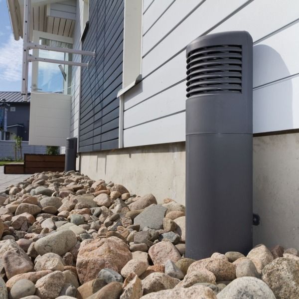 Ventilatieschacht Ross T177 - kelderventilatie - Ø 125mm Zwart