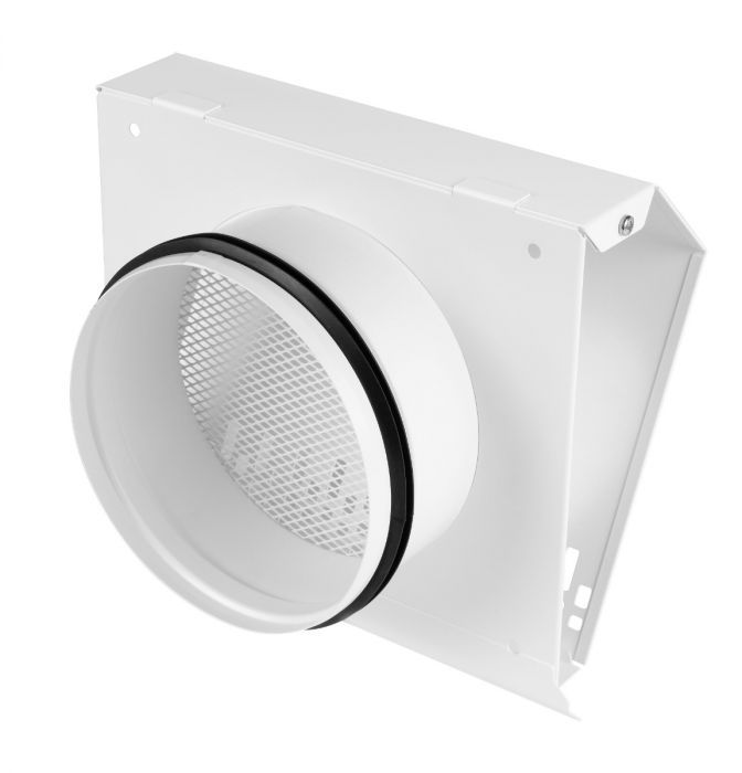 Whisper Luxe Design Gevelkap 100mm - TOEVOER - WIT Whisper Luxe Design Gevelkap 100mm - TOEVOER - WIT