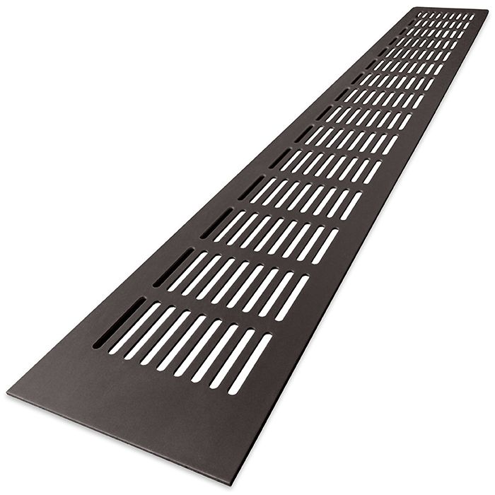 Ventilatiestrip aluminium LxH 300 x 80mm (G61-3008Z) ZWART RAL9005