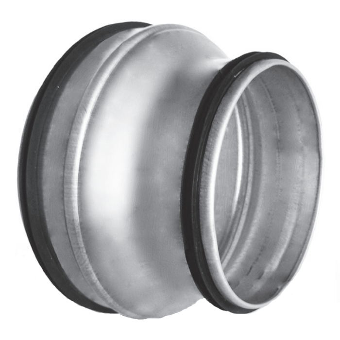 Verloopstuk voor spirobuis Ø 250mm naar Ø 200mm met afdichtingsrubber Verloopstuk voor spirobuis Ø 250mm naar Ø 200mm met afdichtingsrubber
