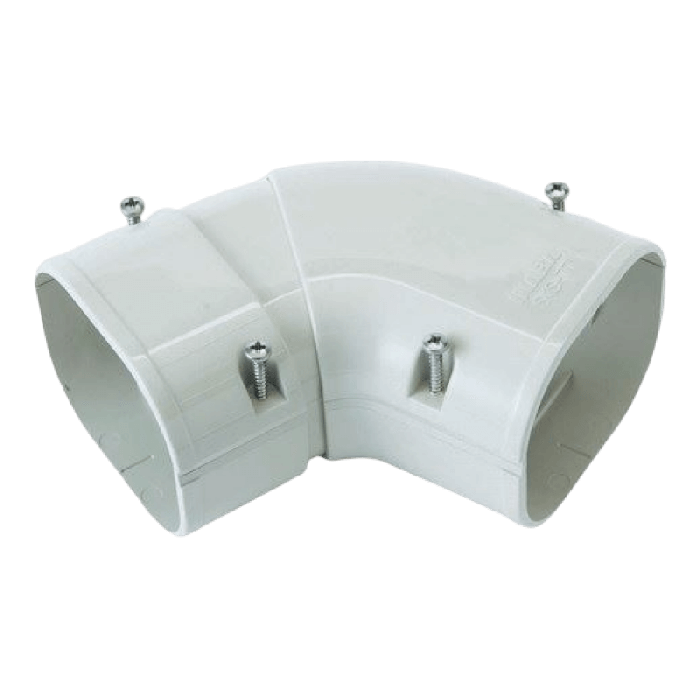 Airco verstelbare vlakke bocht 45/90 graden - WIT (SKS-77-W) Airco verstelbare vlakke bocht 45/90 graden - WIT (SKS-77-W)