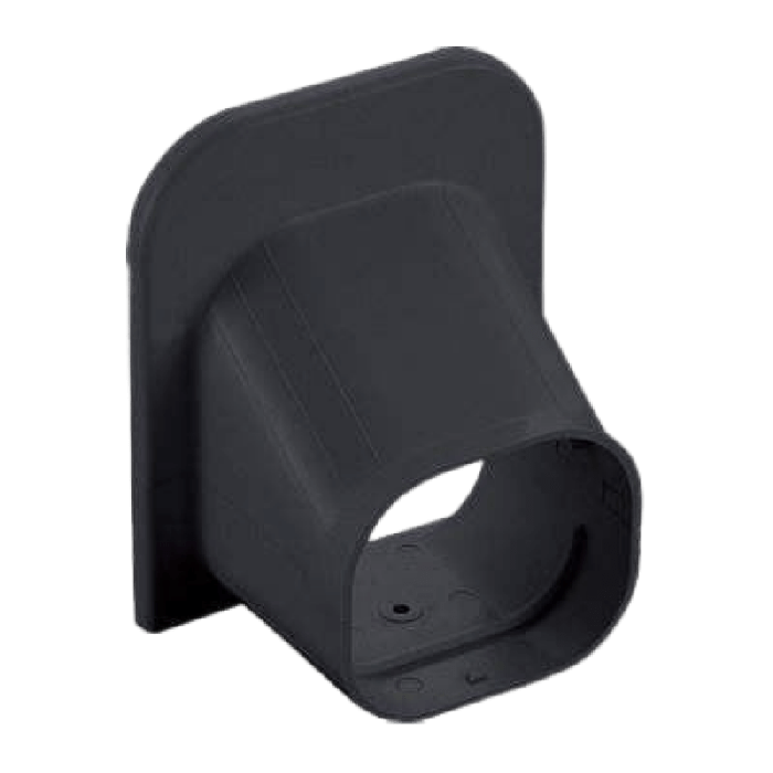 Airco wand-plafond eindstuk - ZWART (SP-77-K)